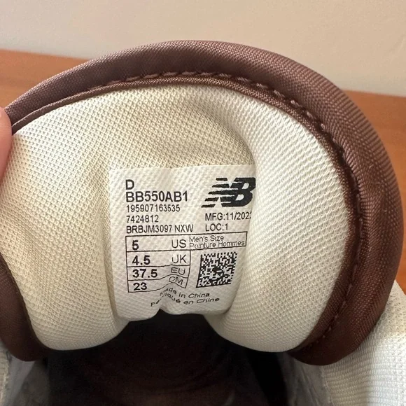 Aime Leon Dore New Balance P 550 White and Brown Sneakers - Picture 5 of 6